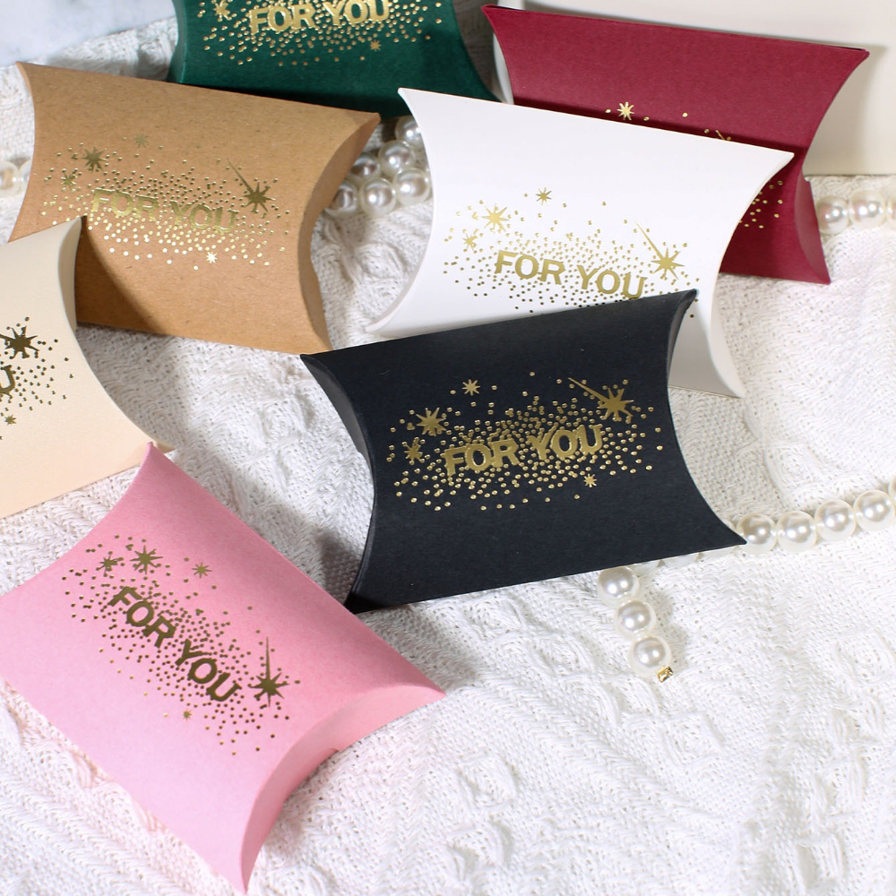 10pcs for You Pillow Gift Boxes with Golden Foil Star